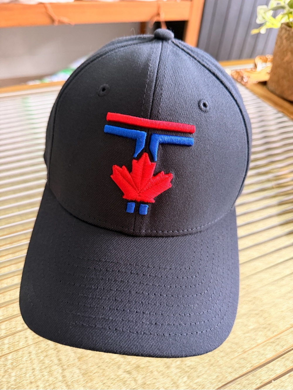 Navy Blue Baseball Blue Jays Cap with Red Blue accent embroidery-Worn only once
